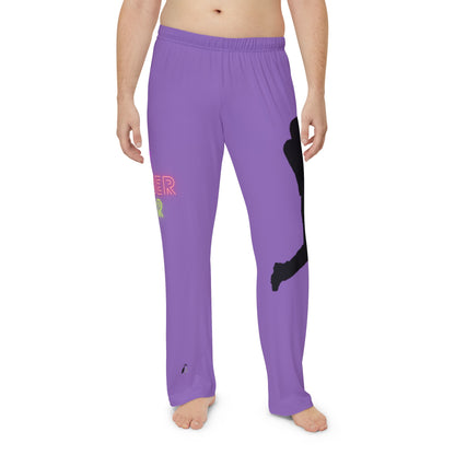 Men's Pajama Pants: Baseball Lite Purple