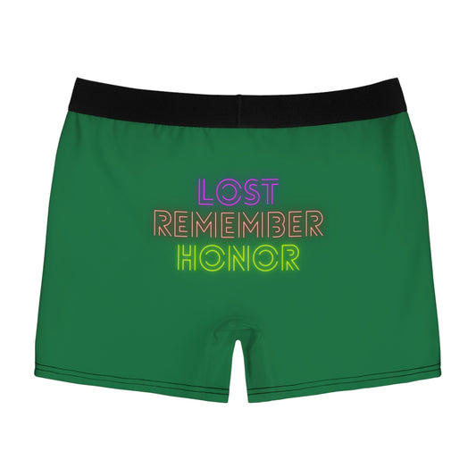 Men's Boxer Briefs: Lost Remember Honor Dark Green