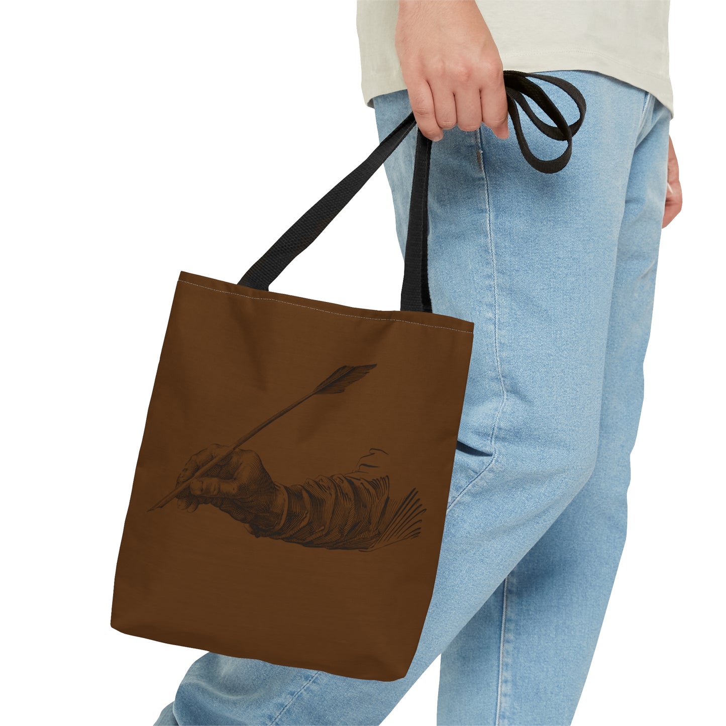 Tote Bag: Writing Brown