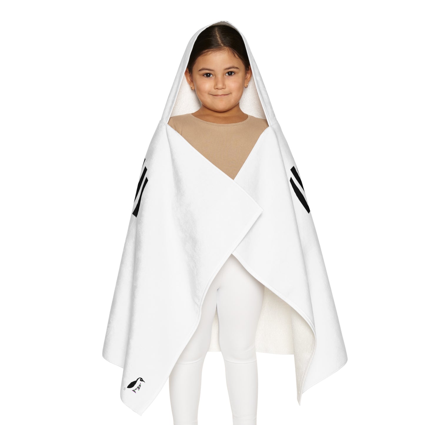 Youth Hooded Towel: Weightlifting White