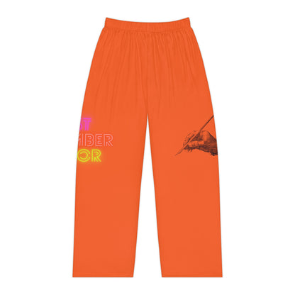 Women's Pajama Pants: Writing Orange