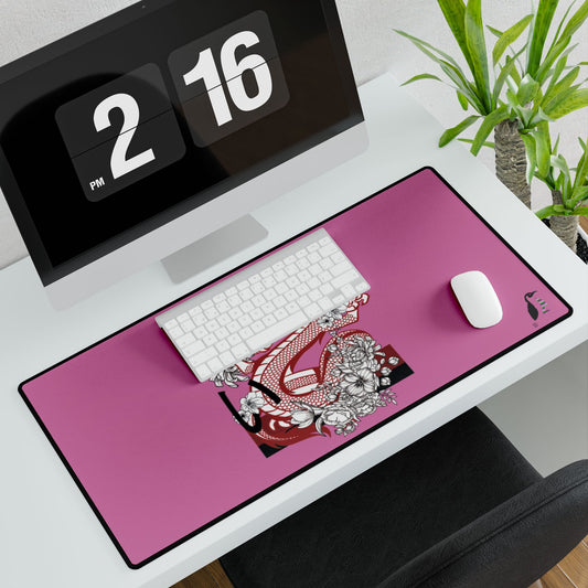 Desk Mats: Dragons Lite Pink