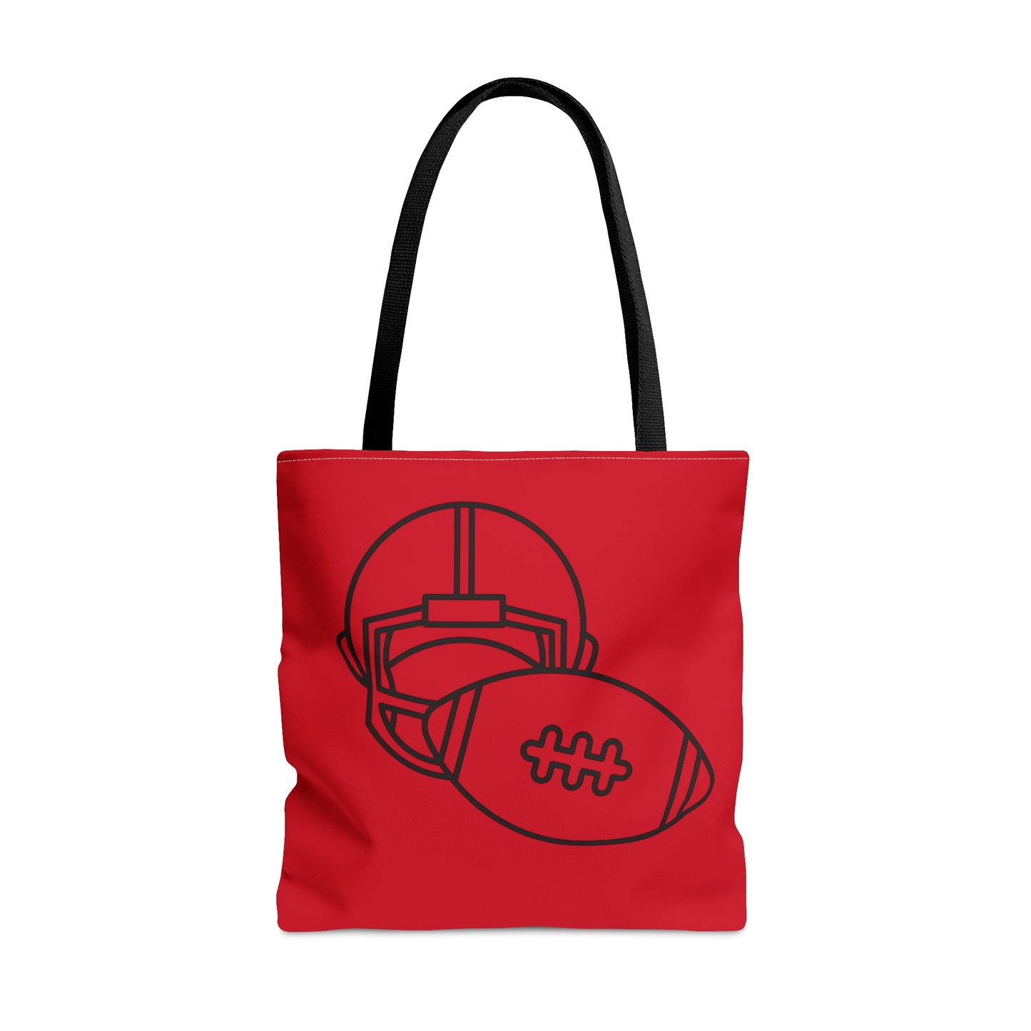 Tote Bag: Football Dark Red