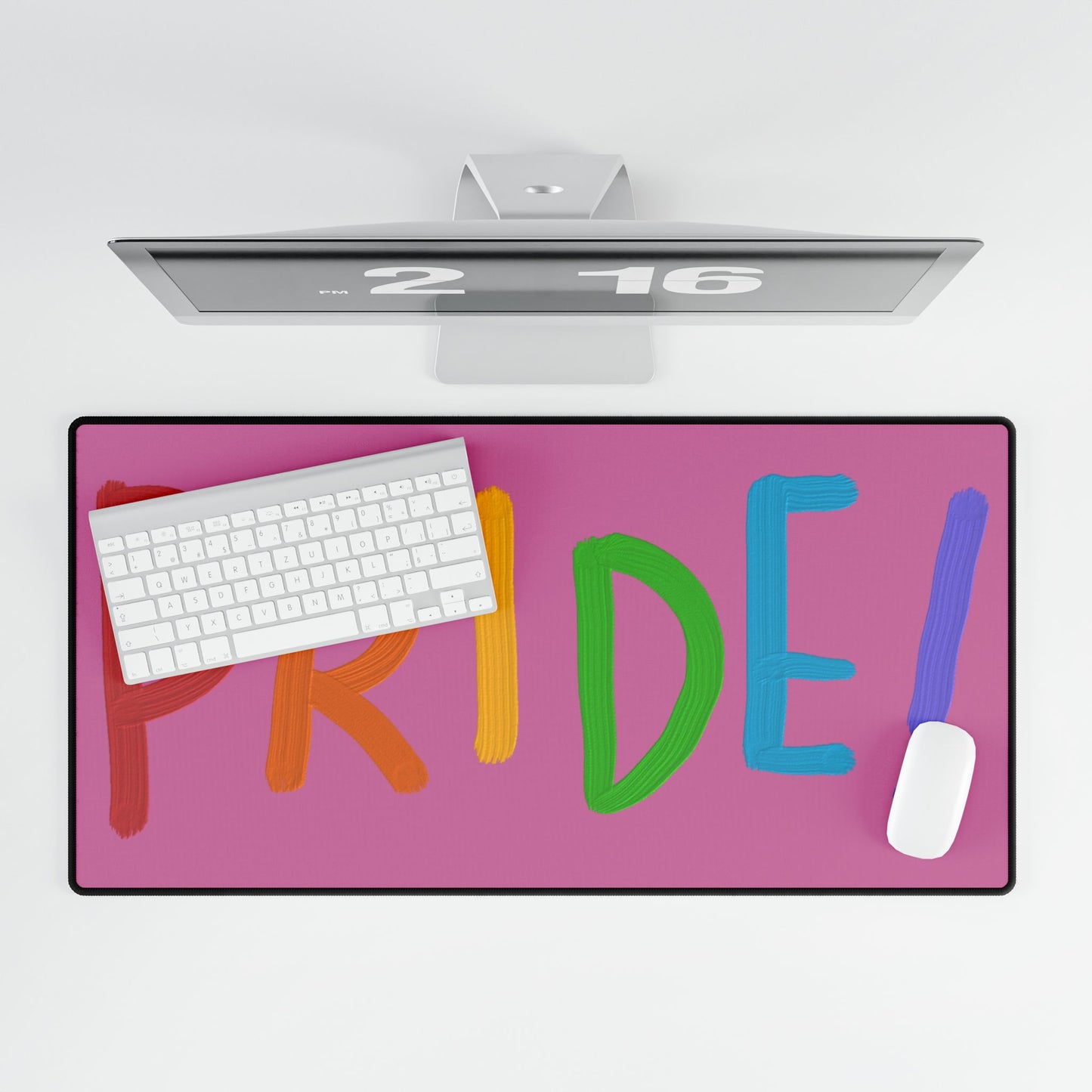 Desk Mats: LGBTQ Pride Lite Pink