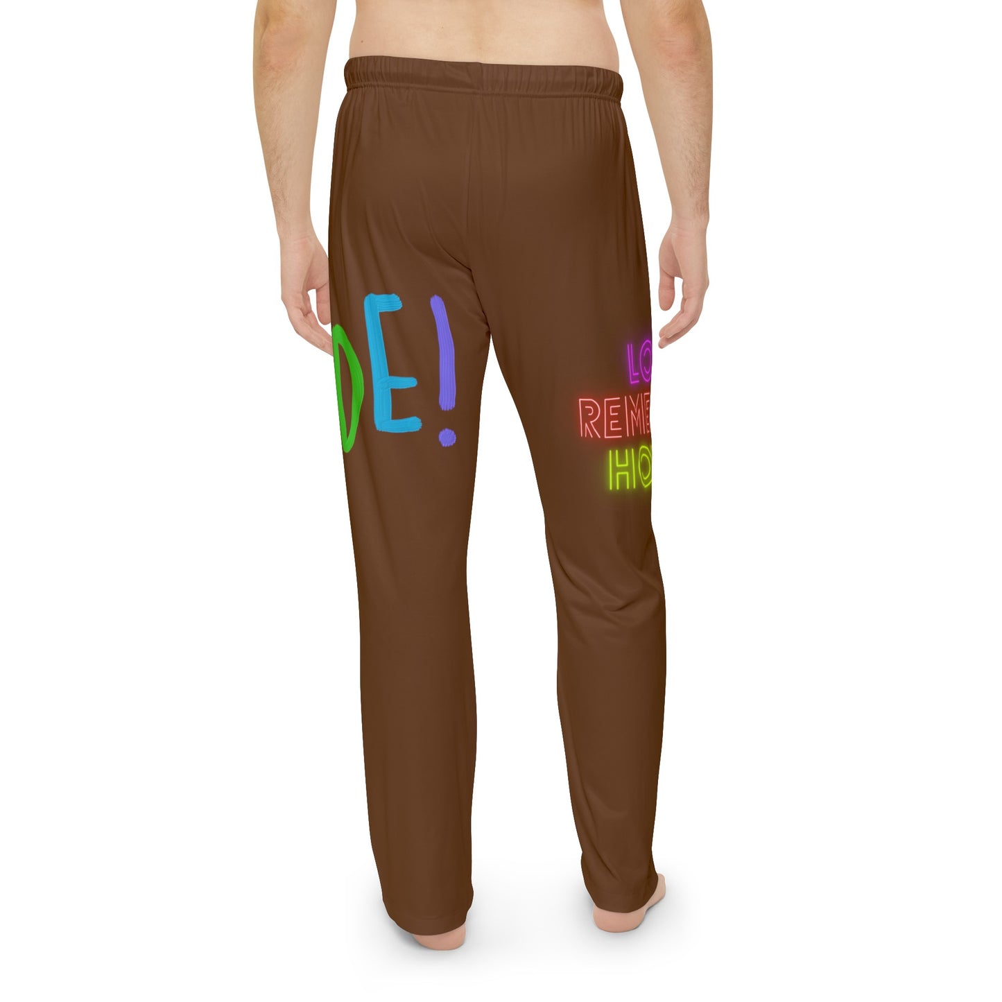 Men's Pajama Pants: LGBTQ Pride Brown