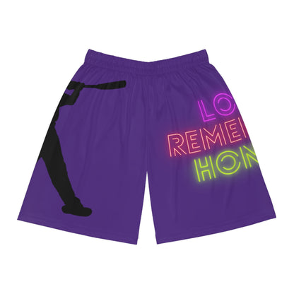 Basketball Shorts: Baseball Purple