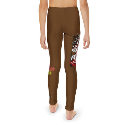 Youth Full-Length Leggings: Dragons Brown