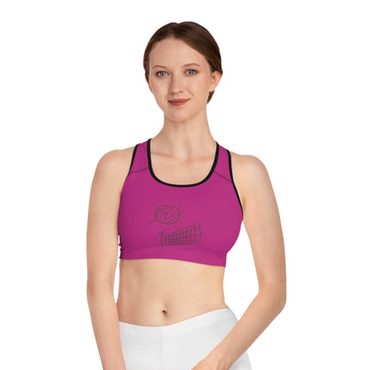 Sports Bra: Volleyball Pink