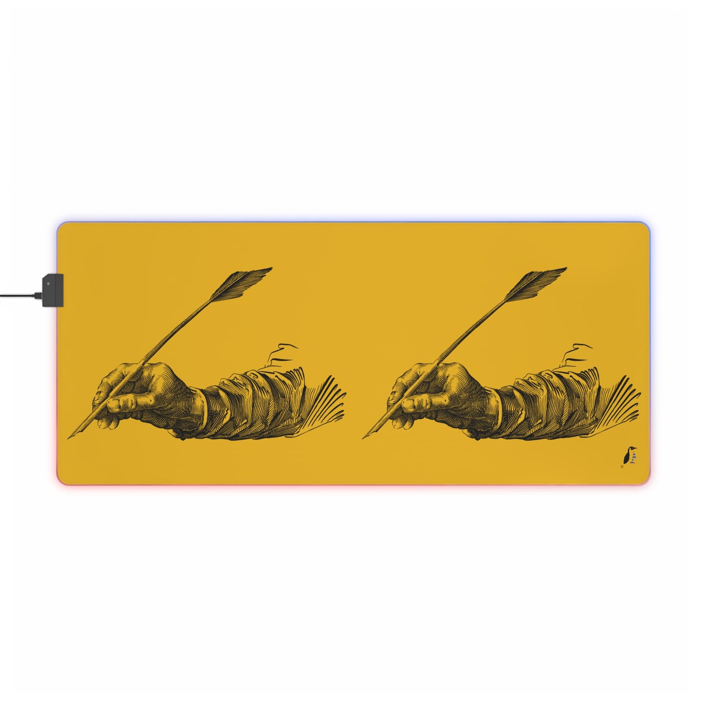 LED Gaming Mouse Pad: Writing Yellow