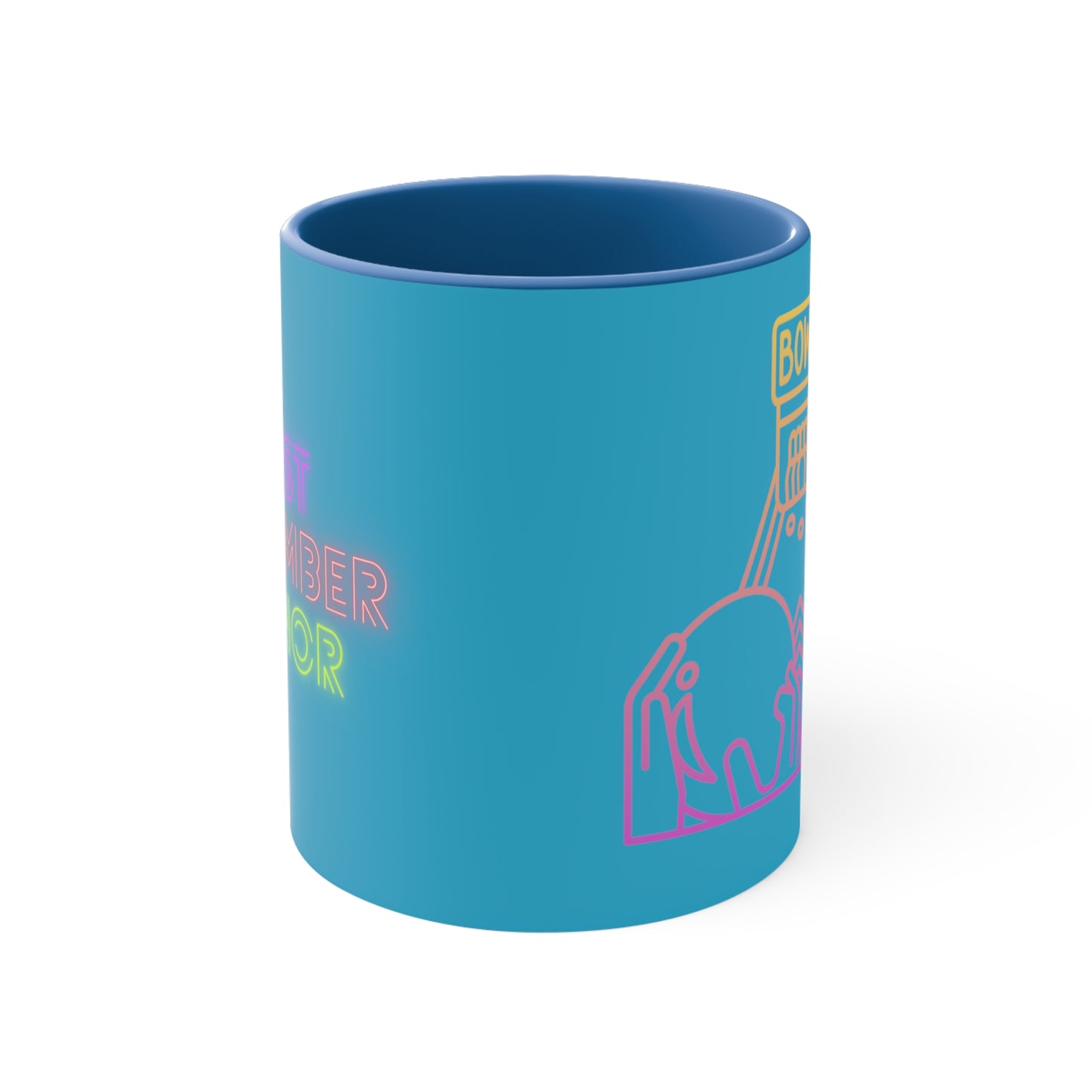 Accent Coffee Mug, 11oz: Bowling Turquoise