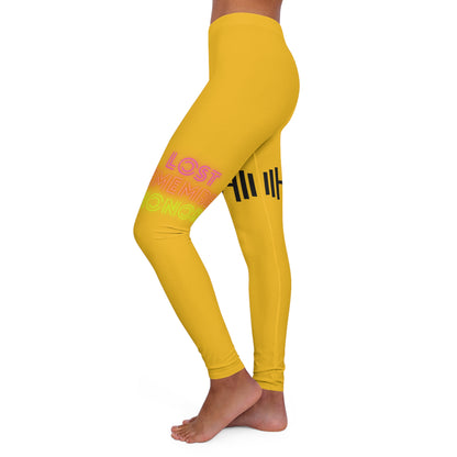 Women's Spandex Leggings: Weightlifting Yellow