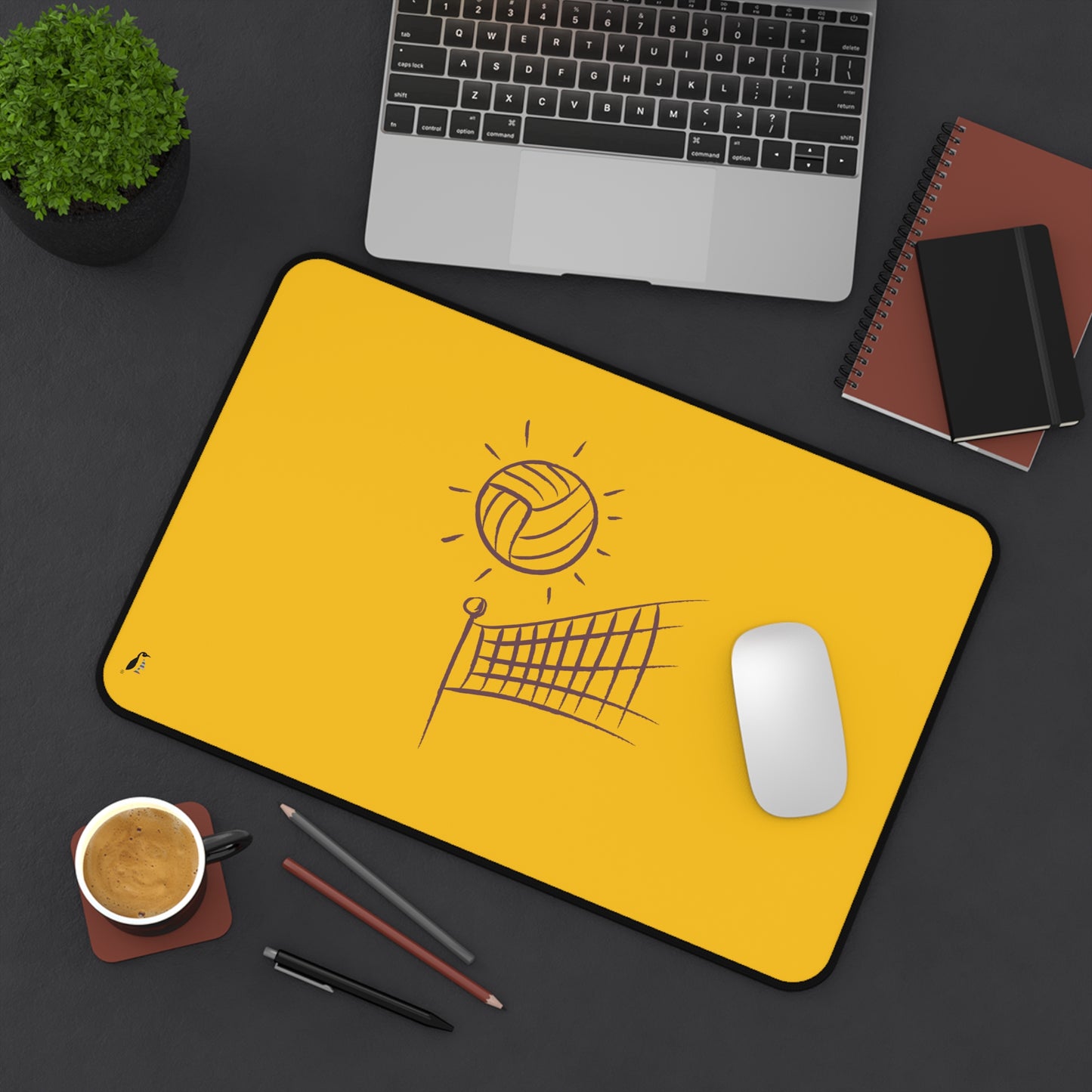 Desk Mat: Volleyball Yellow