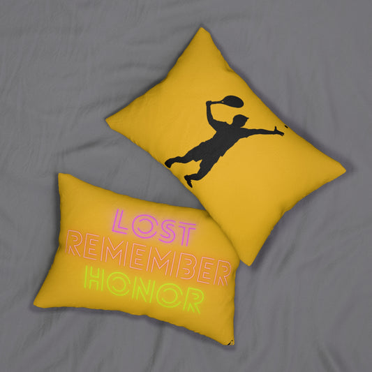 Spun Polyester Lumbar Pillow: Tennis Yellow