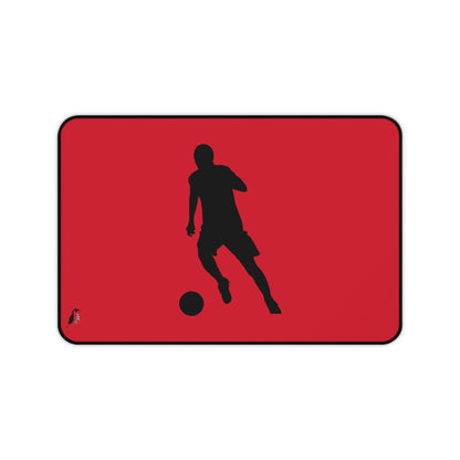 Desk Mat: Soccer Dark Red