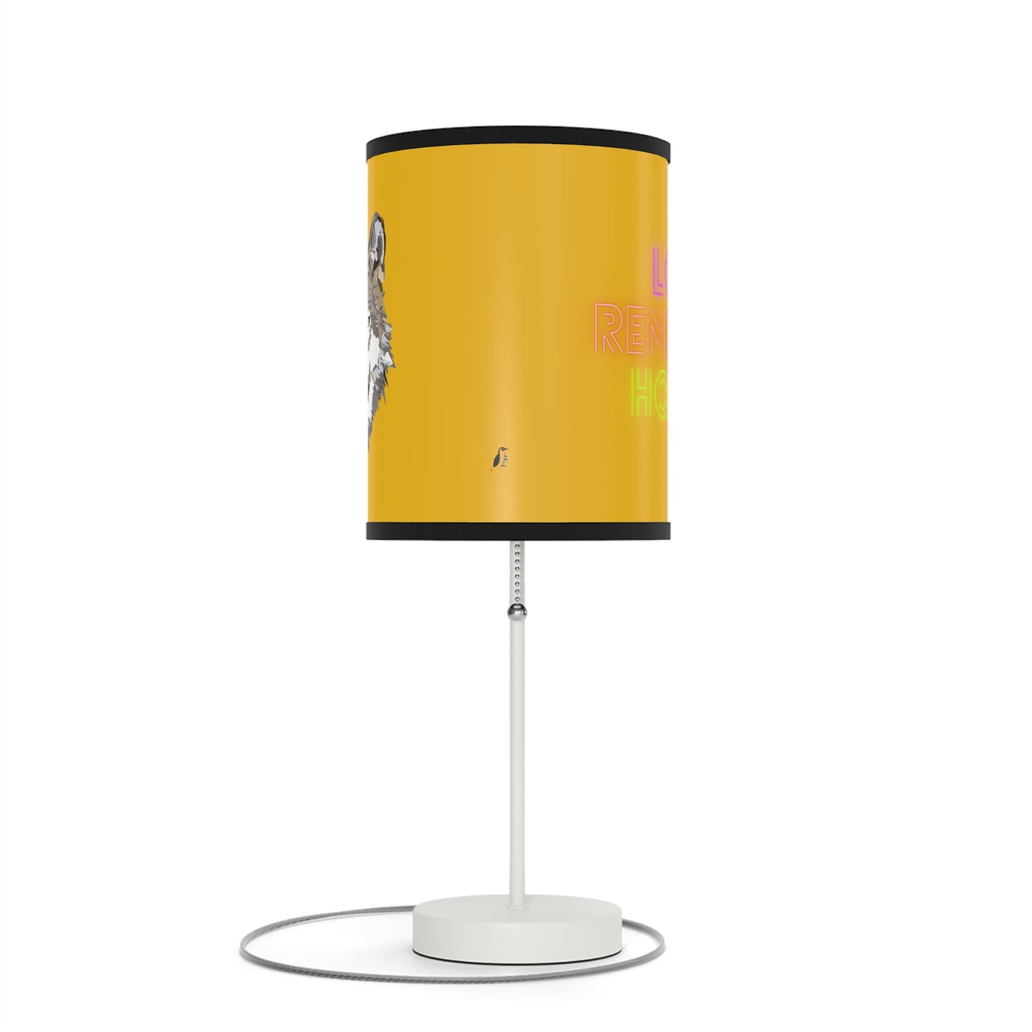 Lamp on a Stand, US|CA plug: Wolves Yellow