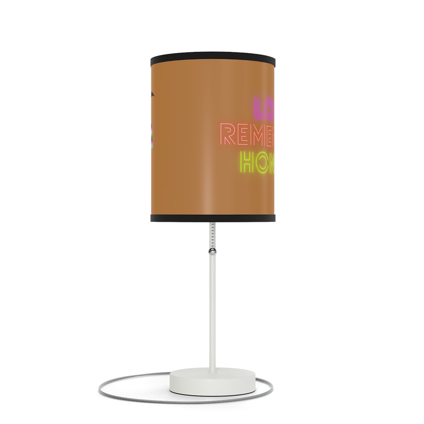 Lamp on a Stand, US|CA plug: Crazy Penguin World Logo Lite Brown