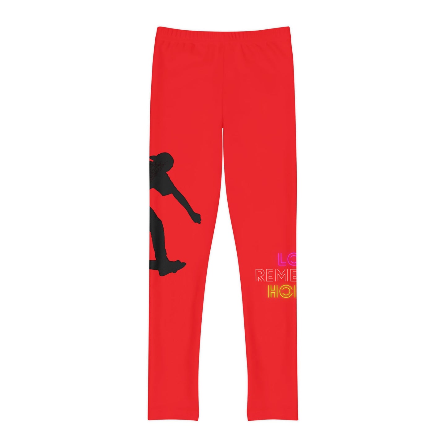 Youth Full-Length Leggings: Skateboarding Red