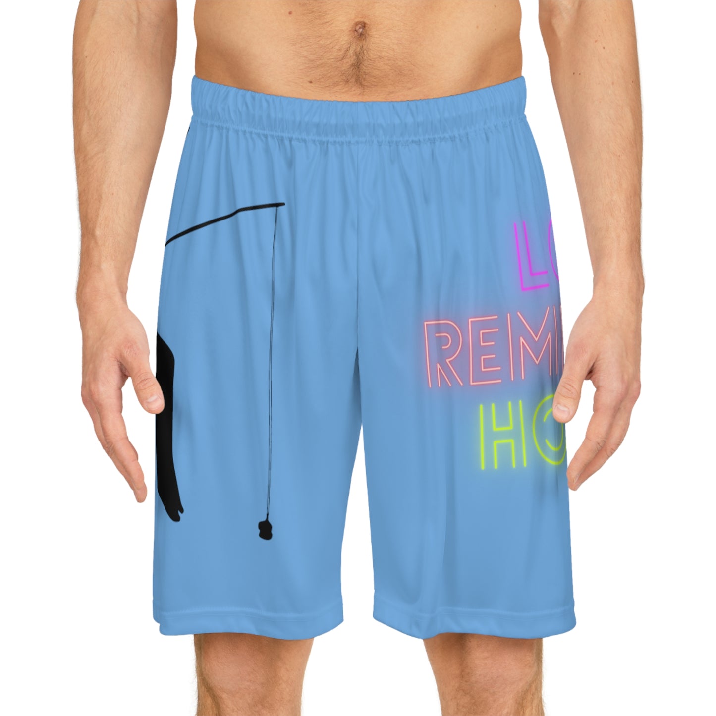 Basketball Shorts: Fishing Lite Blue