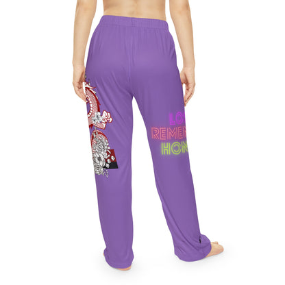 Women's Pajama Pants: Dragons Lite Purple