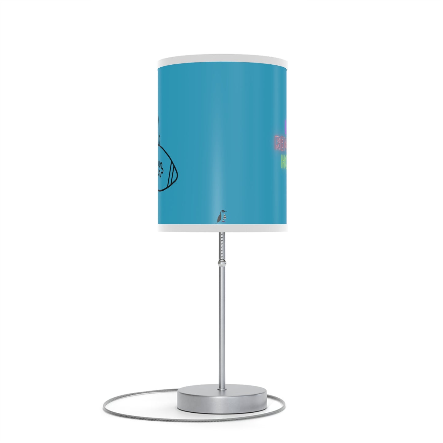 Lamp on a Stand, US|CA plug: Football Turquoise 