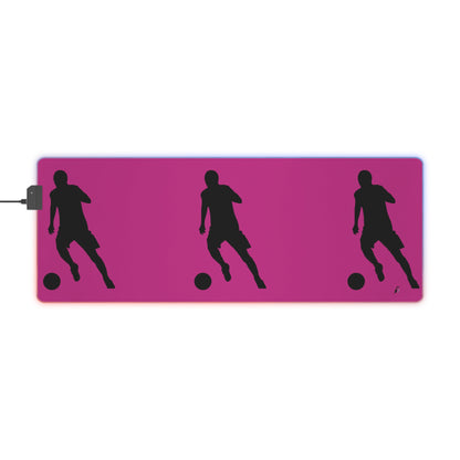 LED Gaming Mouse Pad: Soccer Pink