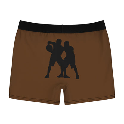 Men's Boxer Briefs: Basketball Brown