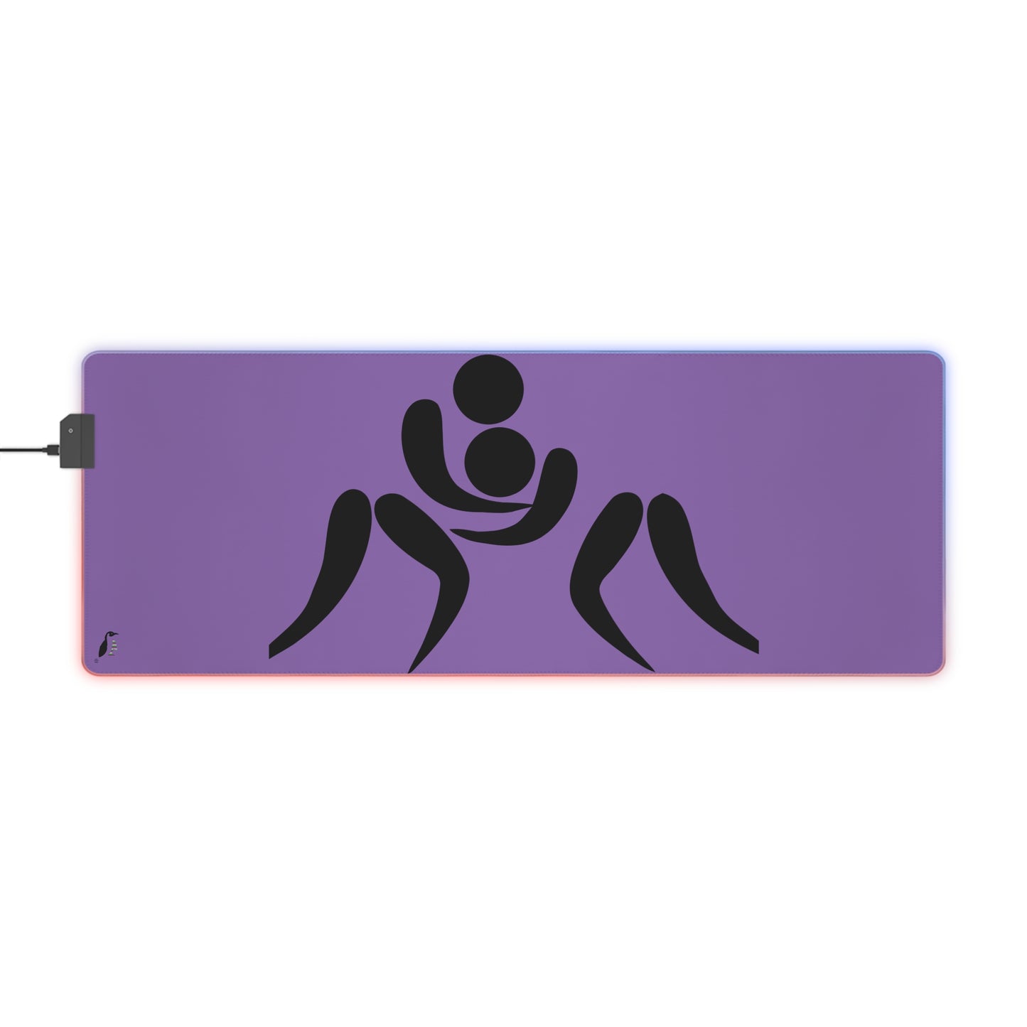 LED Gaming Mouse Pad: Wrestling Lite Purple