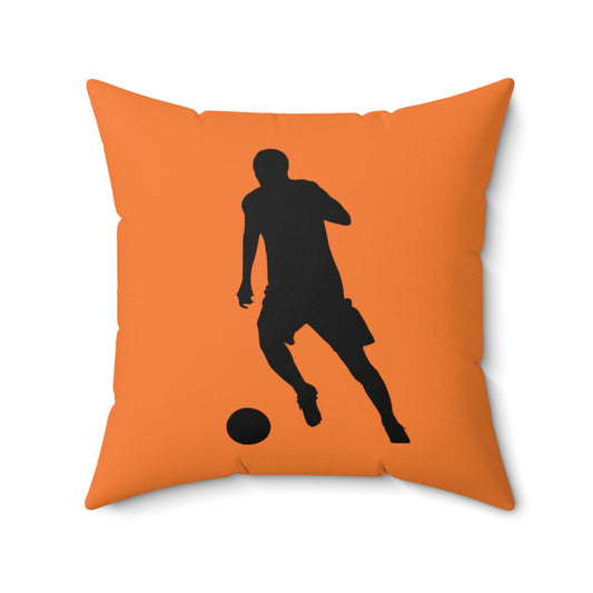 Spun Polyester Square Pillow: Soccer Crusta