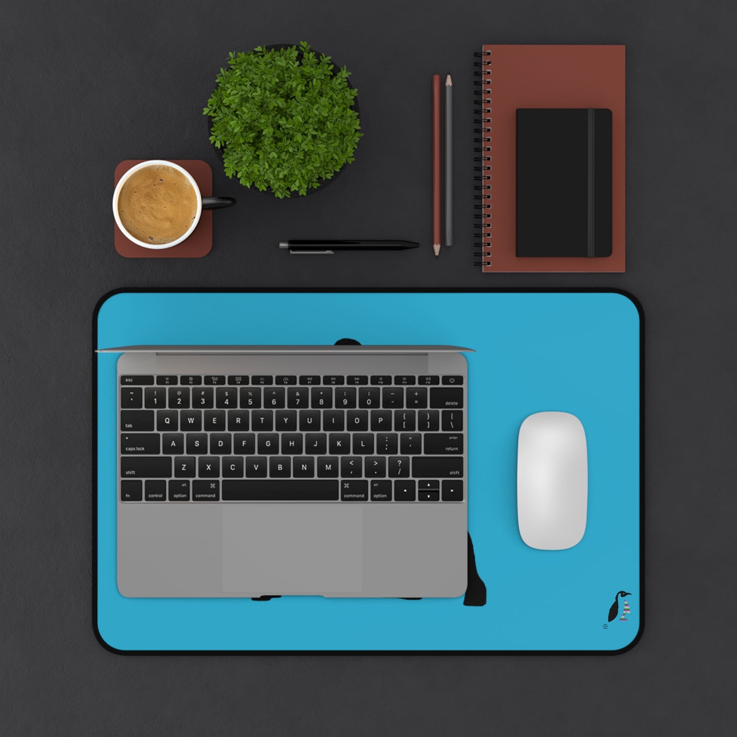 Desk Mat: Basketball Turquoise