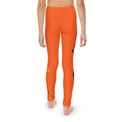 Youth Full-Length Leggings: Tennis Orange