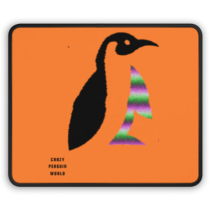 Gaming Mouse Pad: Crazy Penguin World Logo Crusta