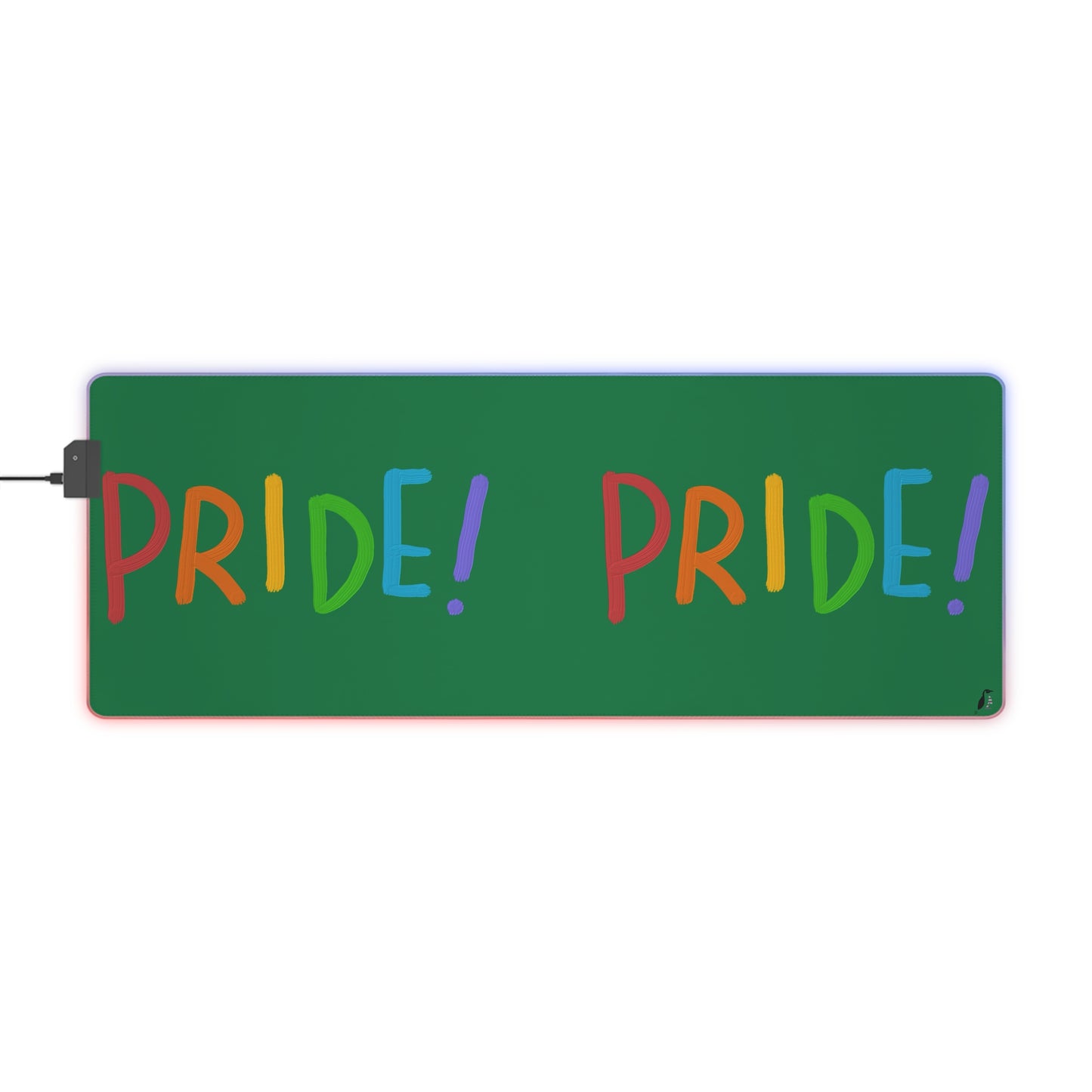 LED Gaming Mouse Pad: LGBTQ Pride Dark Green