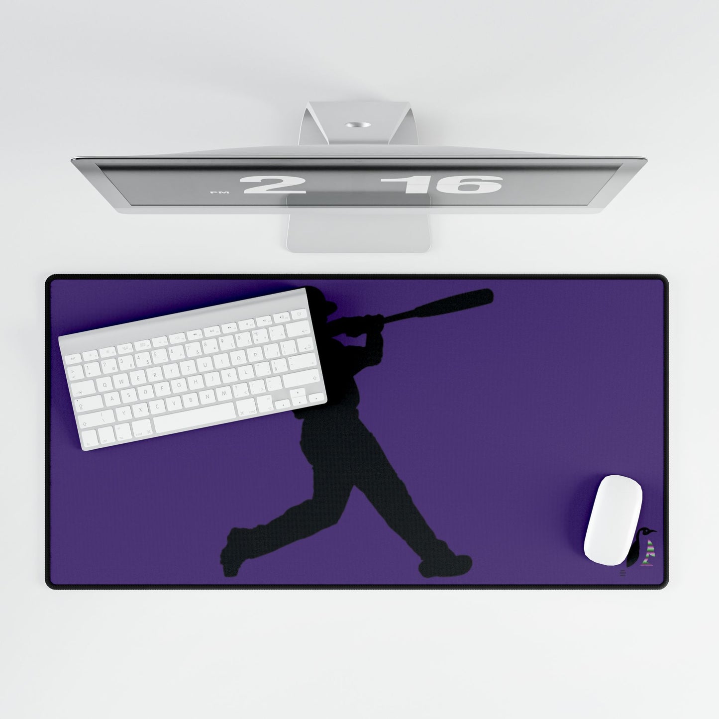 Desk Mats: Baseball Purple