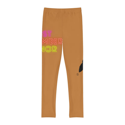 Youth Full-Length Leggings: Lost Remember Honor Lite Brown