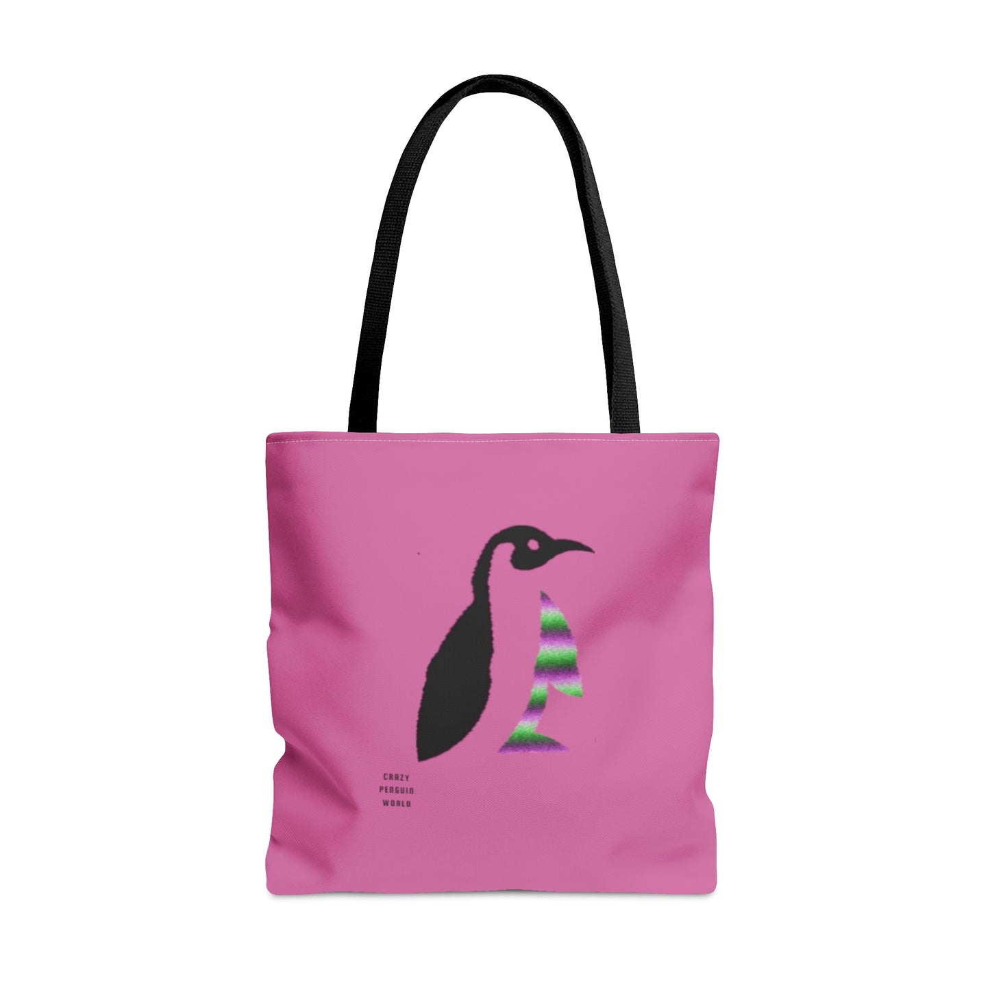 Tote Bag: Crazy Penguin World Logo Lite Pink