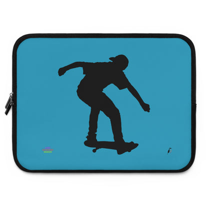 Laptop Sleeve: Skateboarding Turquoise