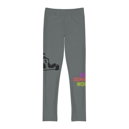 Youth Full-Length Leggings: Racing Dark Grey