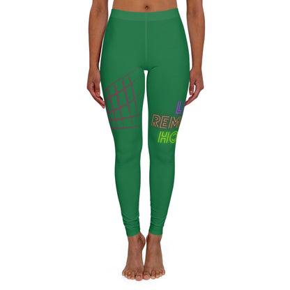 Women's Spandex Leggings: Volleyball Dark Green