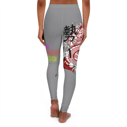 Women's Spandex Leggings: Dragons Grey