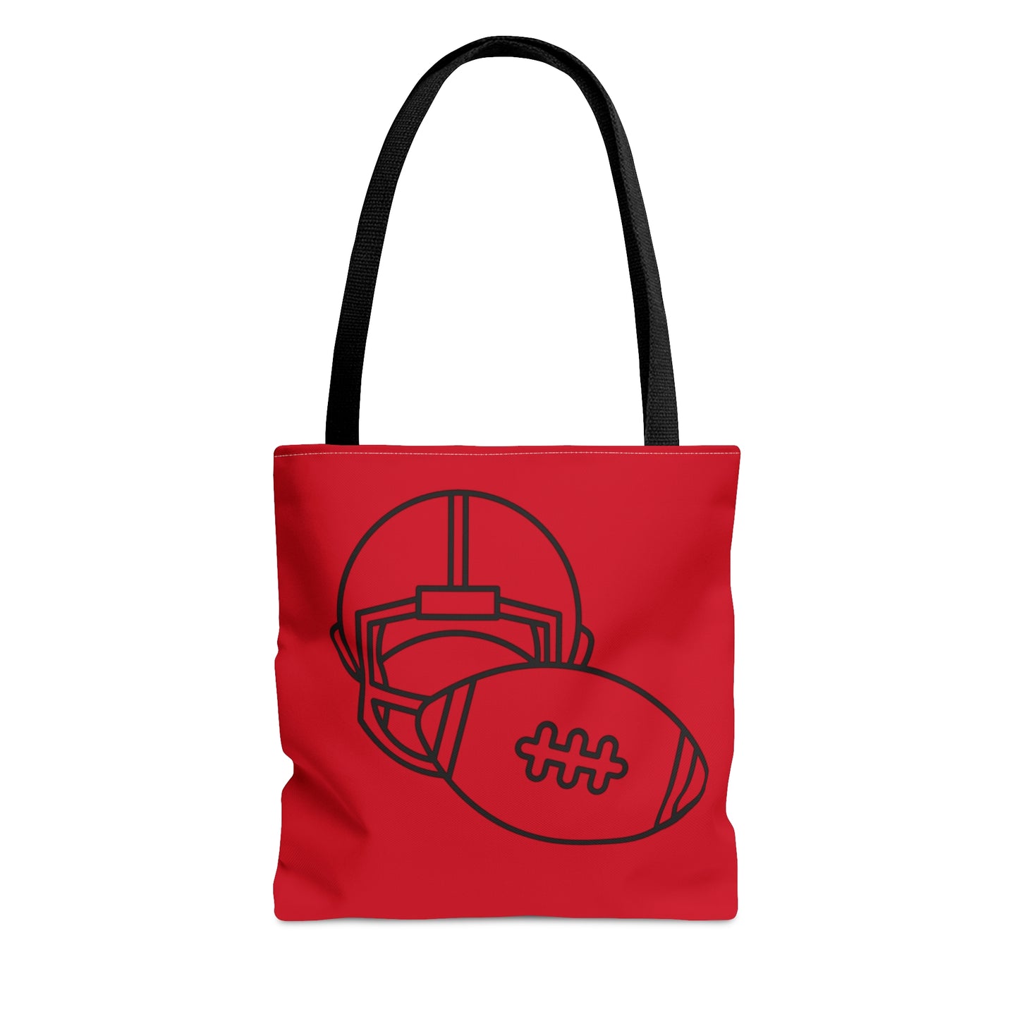 Tote Bag: Football Dark Red