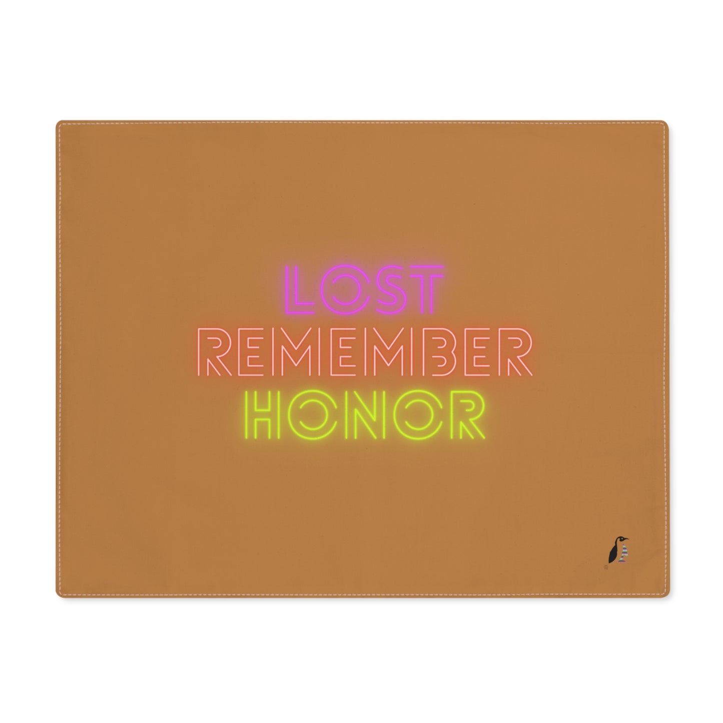 Placemat, 1pc: Lost Remember Honor Lite Brown