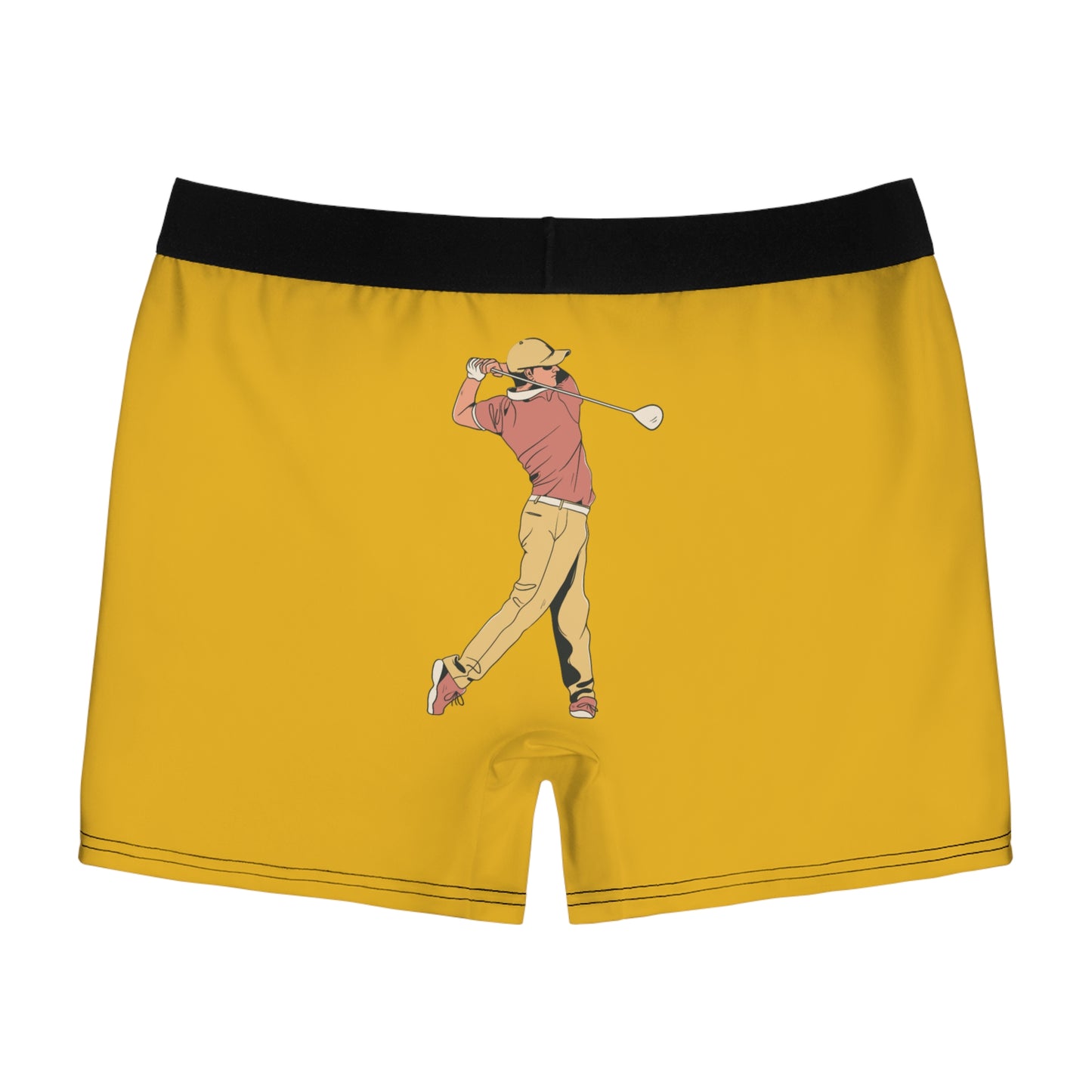 Men's Boxer Briefs: Golf Yellow