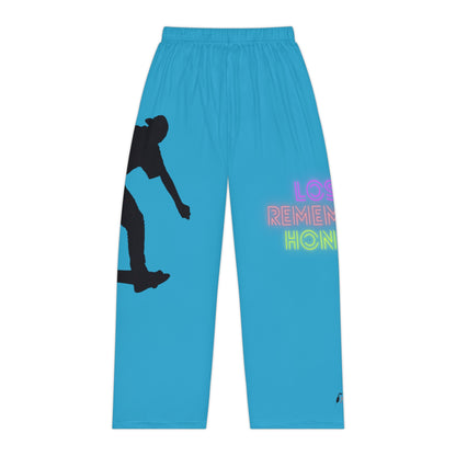 Women's Pajama Pants: Skateboarding Turquoise