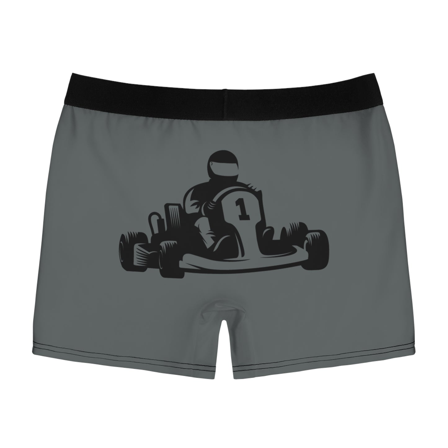 Men's Boxer Briefs: Racing Dark Grey