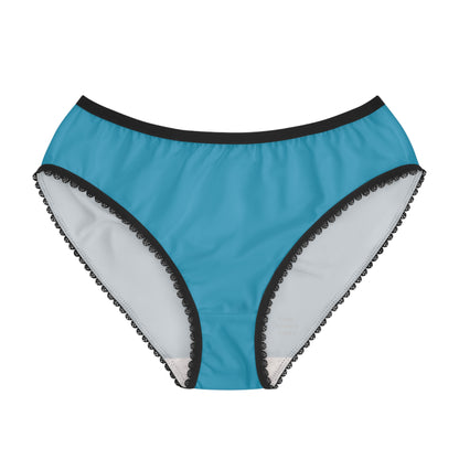 Women's Briefs: Crazy Penguin World Logo Turquoise