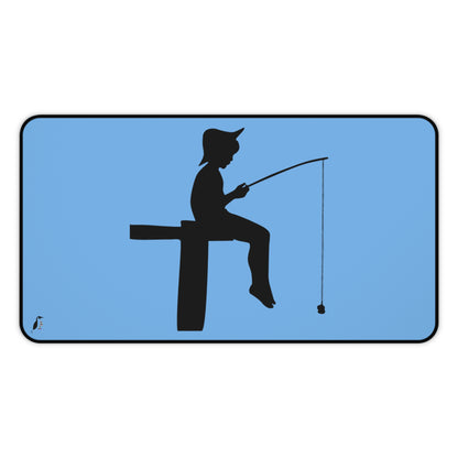 Desk Mat: Fishing Lite Blue