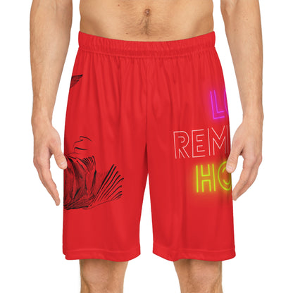 Basketball Shorts: Writing Red