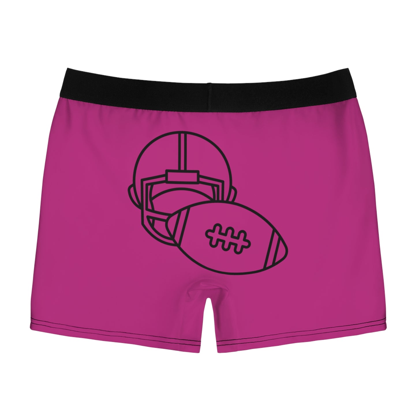 Men's Boxer Briefs Football White Pink