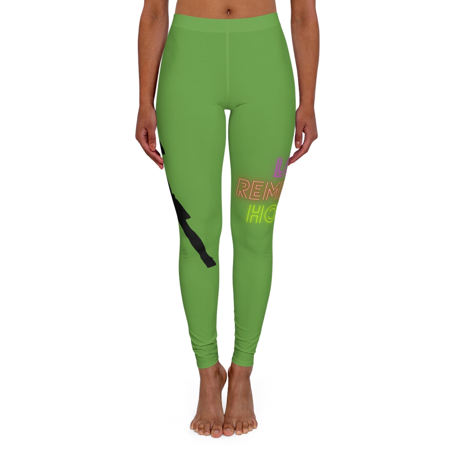 Women's Spandex Leggings: Soccer Green