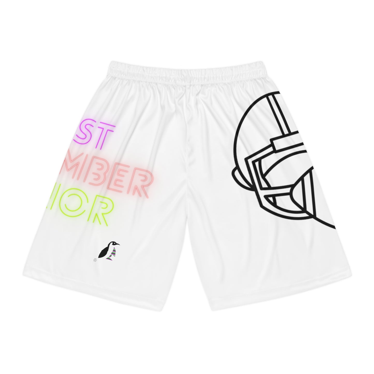 Basketball Shorts: Football White